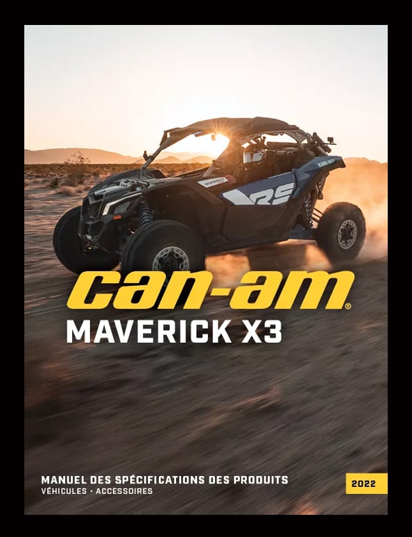 Can-Am Maverick X3 - Manuel de spécifications des produits 2022